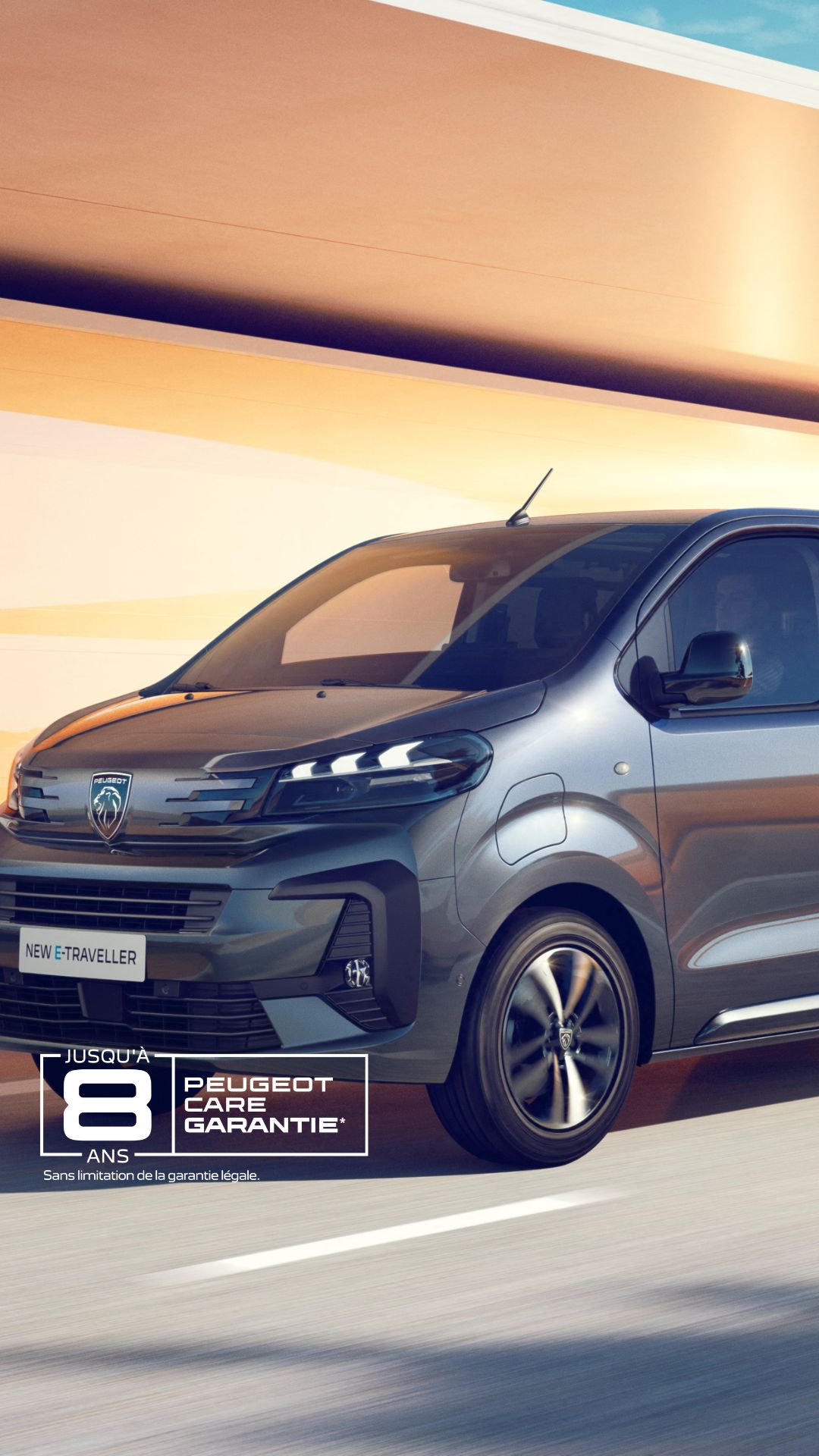 New PEUGEOT E-TRAVELLER front view
