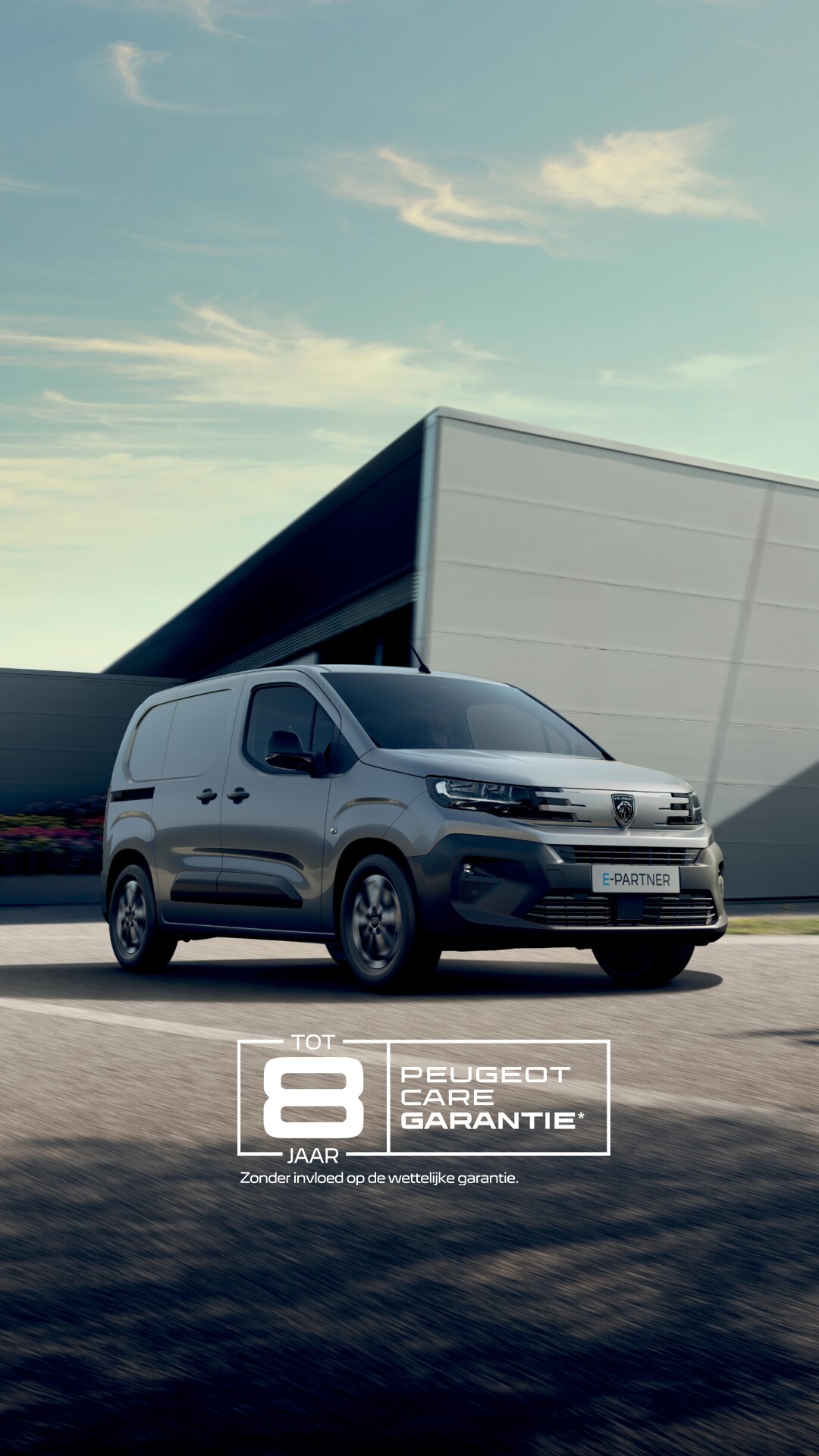 PEUGEOT E-PARTNER elektrische bestelwagen vooraanzicht