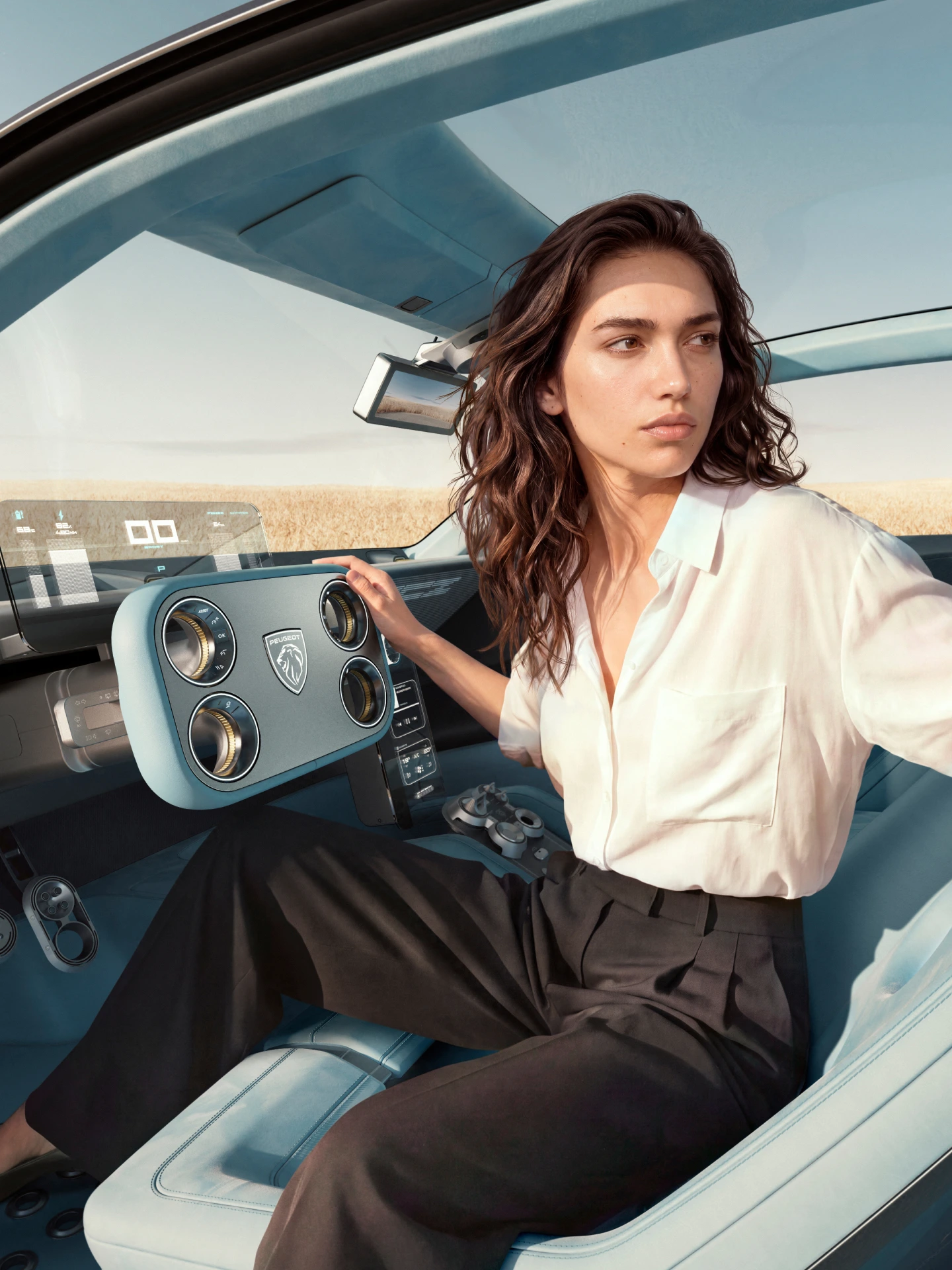 PEUGEOT RCZ Vision, uitgerust met het innovatieve Hypersquare®-stuurmechanisme