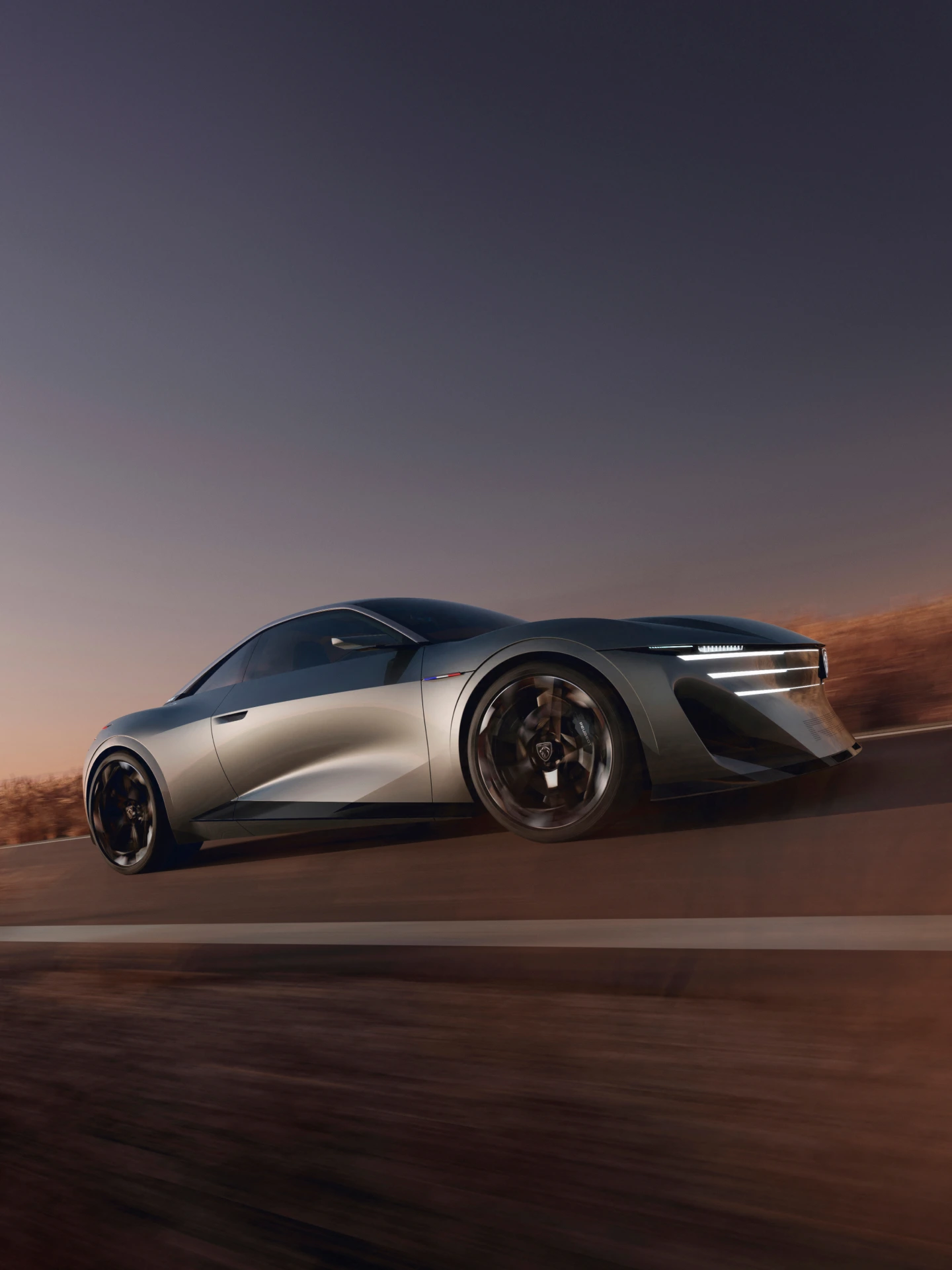 De PEUGEOT RCZ Vision in actie op de weg