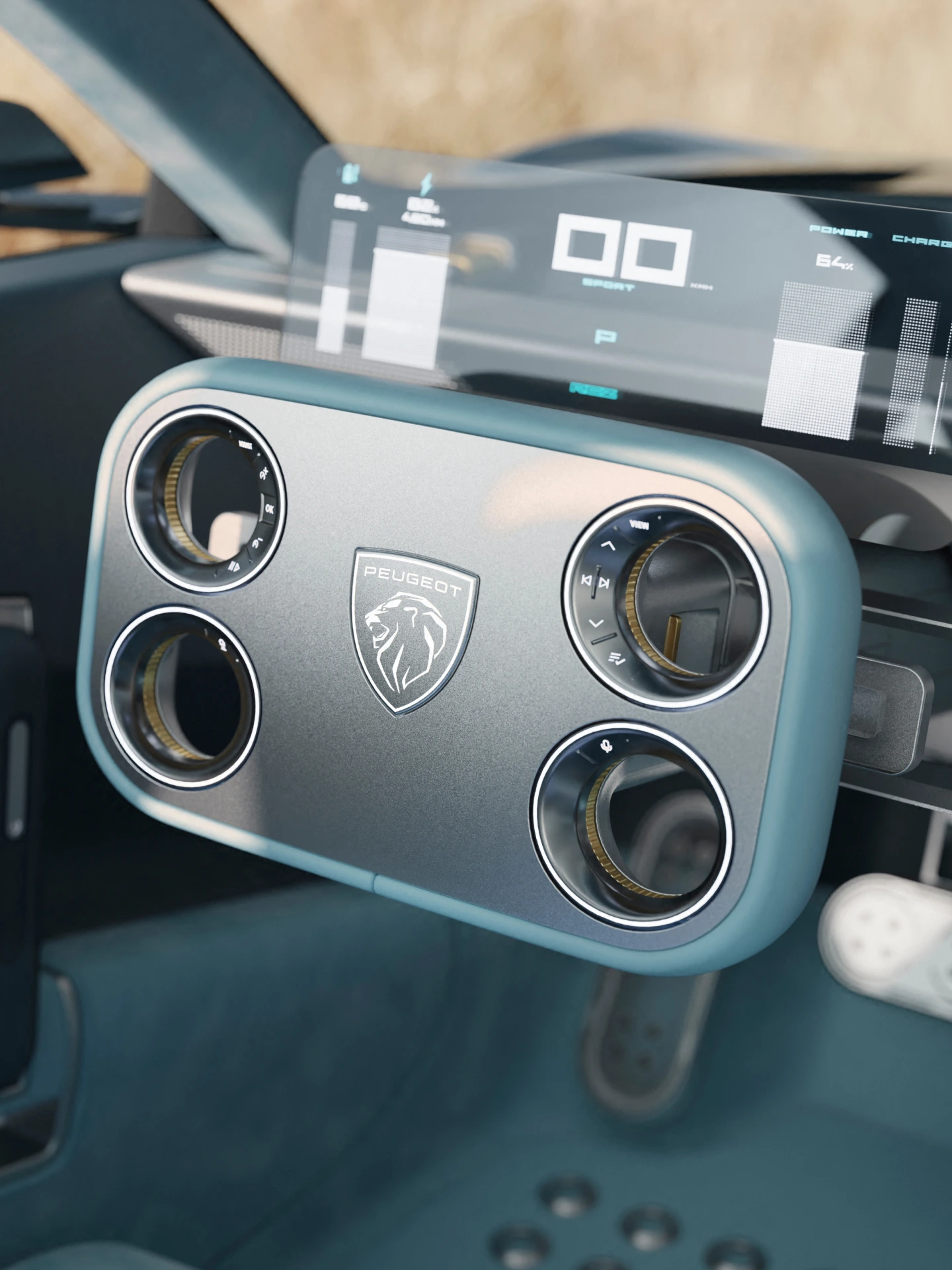 De Hypersquare® van PEUGEOT aan boord van de RCZ Vision