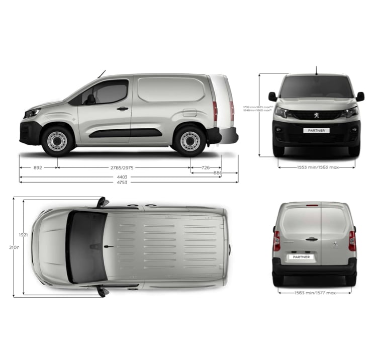 PEUGEOT Partner en e-Partner: bestelwagen met 5 zitplaatsen