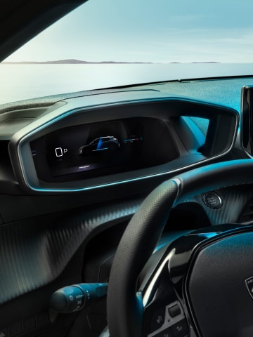 PEUGEOT E-208 digitaal combinatiescherm