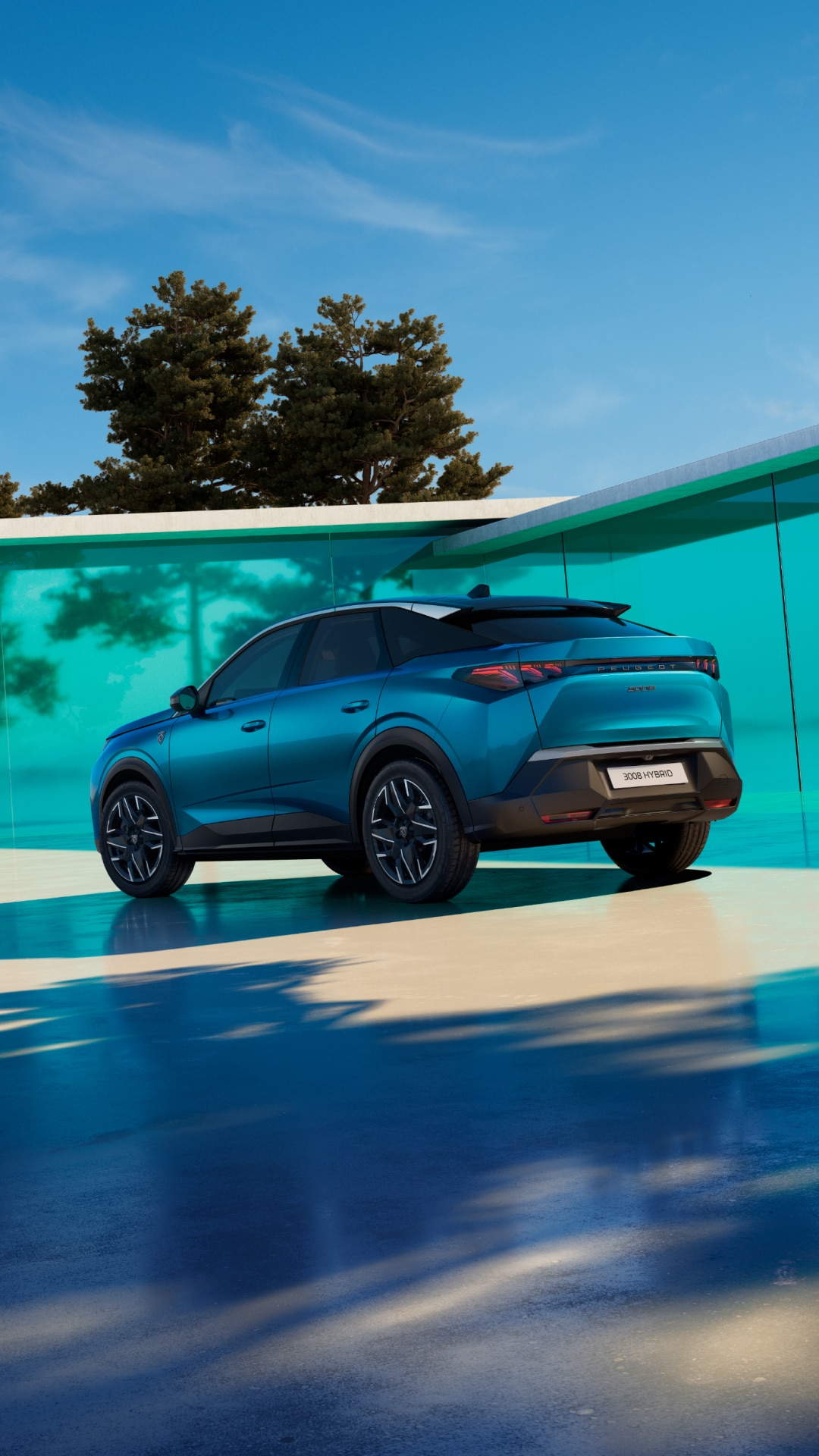 PEUGEOT 3008 Hybride uitzicht achterkant