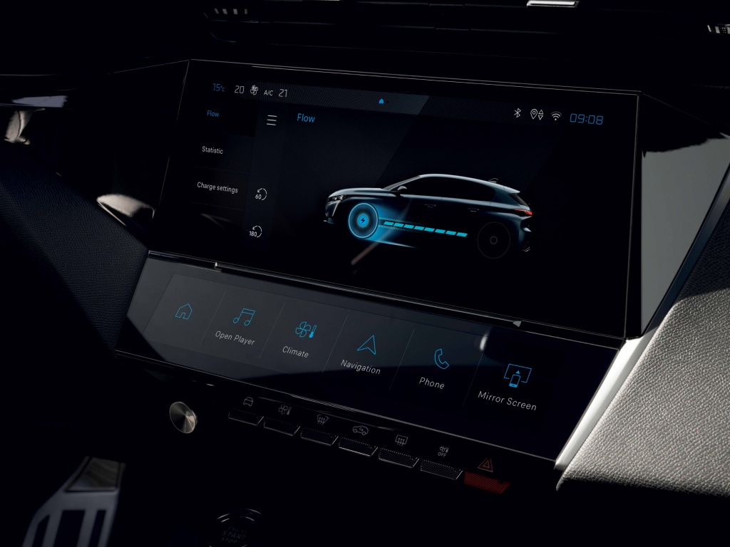 PEUGEOT E-308 10'' touchscreen