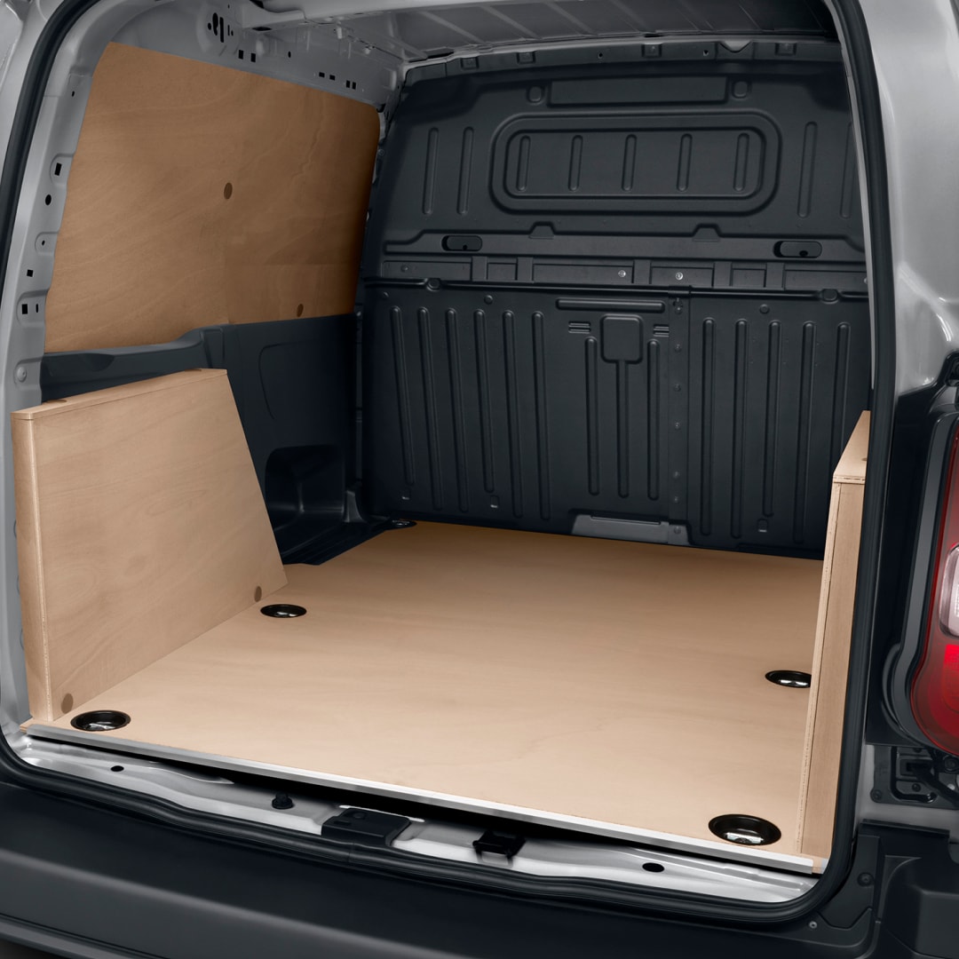 PEUGEOT E-Partner houten beschermpanelen in de laadruimte