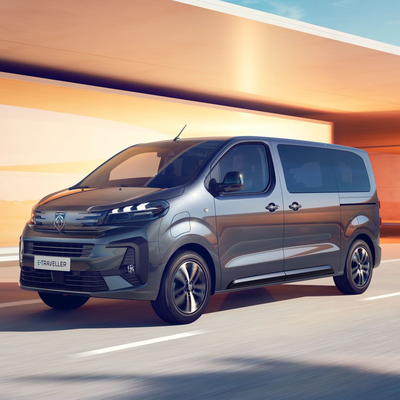 New PEUGEOT E-TRAVELLER front view