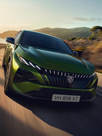 New PEUGEOT E-408 front view