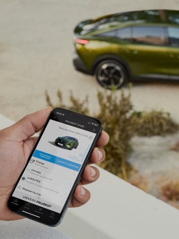 Nieuwe PEUGEOT E-408 geconnecteerde diensten