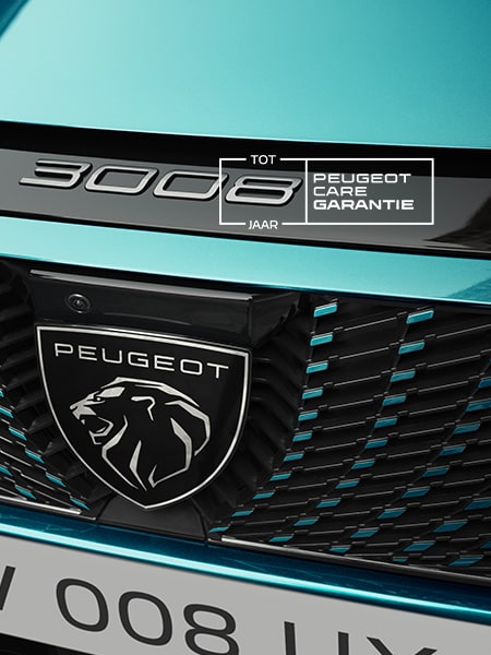 Grille 3008 met het logo van de PEUGEOT CARE-garantie